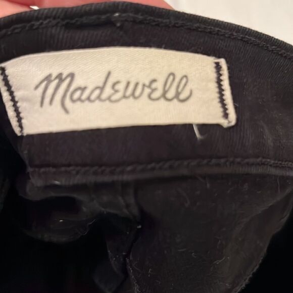 MADEWELL High Riser Skinny Skinny Raw Hem Black Jean - Picture 5 of 7
